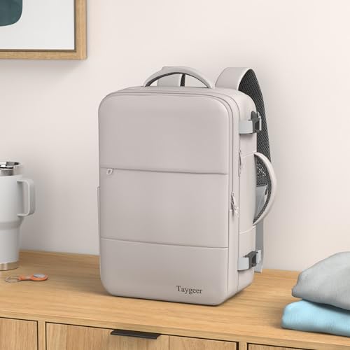 Taygeer Laptop Backpack Purse for Women, Backpack for College Essentials with 15.6inch Laptop Compartment, Travel Bag Airline Approved CarryOn Work Bag for Nursing Doctor Business Travel, Brown - color: Darkbrown, size: Large