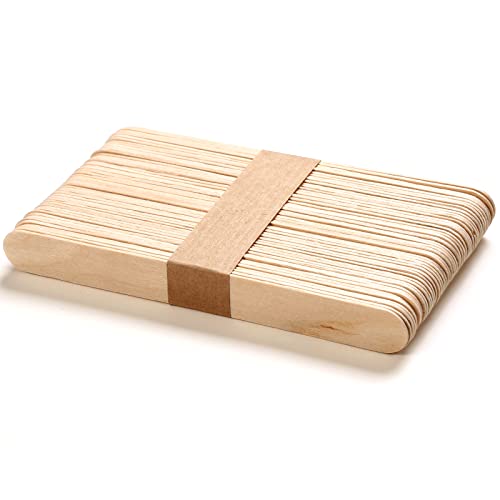 Wooden Wax Sticks - HOOMBOOM 520 Pcs Waxing Sticks - 4 Style Assorted Wooden Wax Sticks - for Body Legs Face Eyebrow Waxing Applicator Spatulas for Hair Removal or Wood Craft Sticks