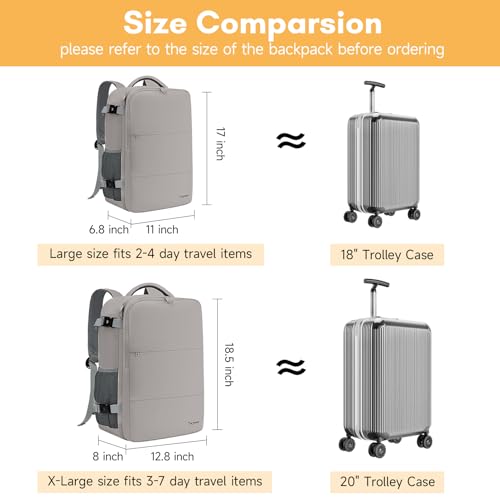 Taygeer Laptop Backpack Purse for Women, Backpack for College Essentials with 15.6inch Laptop Compartment, Travel Bag Airline Approved CarryOn Work Bag for Nursing Doctor Business Travel, Brown - color: Darkbrown, size: Large