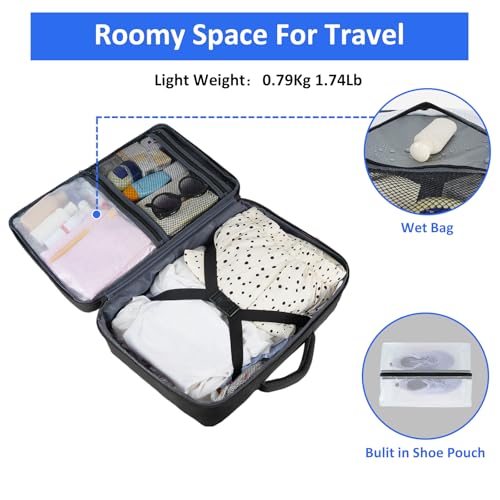 Taygeer Travel Laptop Backpack for Men Women, Airplane Approved Travel Backpack Suitcase with Water Bottle Pocket, Lightweight College 35l Luggage Bag 15.6inch Laptop Mochila Gifts for Business,Black - color: Black, size: Large