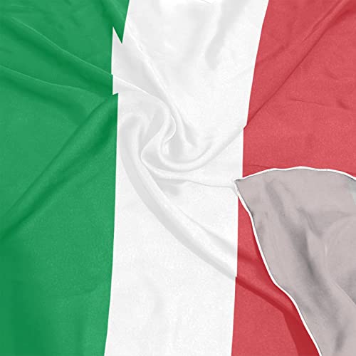 Women's Fashion Silk Scarf Square Satin Headscarf Neck Scarf Head Hair Wraps - color: Italian Flag