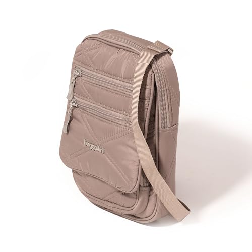 Baggallini Journey Crossbody Bags for Women 9x6 Small Lightweight Travel Handbag W/RFID - color: Moonrock Quilt