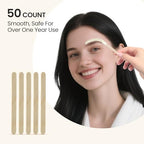 Small Eyebrow Wax Sticks, Mini Wooden Waxing Sticks for Eyebrow Face Lip Hair Removal, Precision Wax Applicator, 50 Pcs