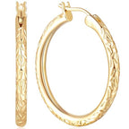Verniflloga14K Gold Hoop Earrings Gold Earrings Women’s Hoop Earrings Jewelry Timeless Elegance 25 mm/ 30 mm - size: 30MM