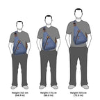 KL928 Canvas Sling Bag - Small Crossbody Backpack Shoulder Casual Daypack Rucksack for Men Women(Blue) - color: Canvas-blue