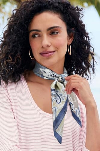 AIBFRID 27.5" Head Scarf for Women, Large Square Satin Hair Scarf Neck Silk Scarves Hair Wrap Bandanas For Sleeping - color: Style_06