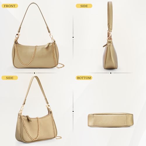 Uygafly Shoulder Bag for Women Cute Handbags Purses - color: Ag-gold