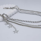 Layered Pants Chain keychain for Women Men Punk Wallet Chains Hiphop Jeans Keychain Halloween Jewelry - style: G-three layered chain with star