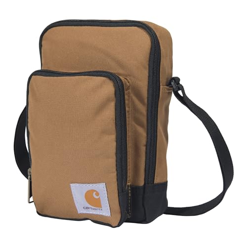 Carhartt Crossbody Zip Bag, Durable, Adjustable Crossbody Bag with Zipper Closure for Men and Women - color: Essential Crossbody Bag (Carhartt Brown)