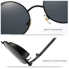 Joopin Retro Small Round Sunglasses Hippie Circle Sun Glasses Polarized UV400 Protection Metal Shades for Men Women - color: A20-polarized Hippie Black