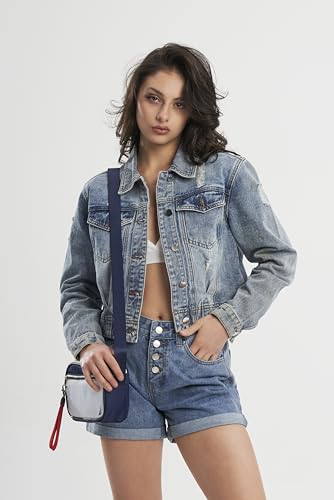 Nautica womens High Seas Camera Crossbody - color: Indigo/White