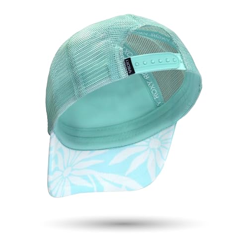 Roxy Girls' Honey Coconut Trucker Hat - Breathable Mesh Snapback, Curved Visor - color: Fair Aqua (Endless Summer), size: One Size
