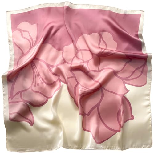 AIBFRID 27.5" Head Scarf for Women, Large Square Satin Hair Scarf Neck Silk Scarves Hair Wrap Bandanas For Sleeping - color: Style_03
