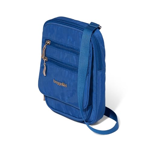 Baggallini Journey Crossbody Bags for Women 9x6 Small Lightweight Travel Handbag W/RFID - color: Lapis
