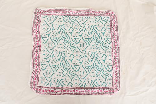 100% Handmade Organic Cotton Bandana – Soft Bohemian Print Neck Scarf for Women – Boho Style Head Scarf – Sustainable Cotton Bandana