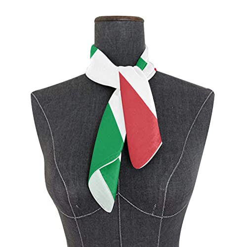 Women's Fashion Silk Scarf Square Satin Headscarf Neck Scarf Head Hair Wraps - color: Italian Flag