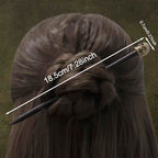 Gothic Skull Hair Sticks, 2 Pack – Halloween Cosplay Bun Holder Hair Chopsticks for Women, Matte-Black Skull Hair Pins for Witch/Vampire Costume, Goth Accessories