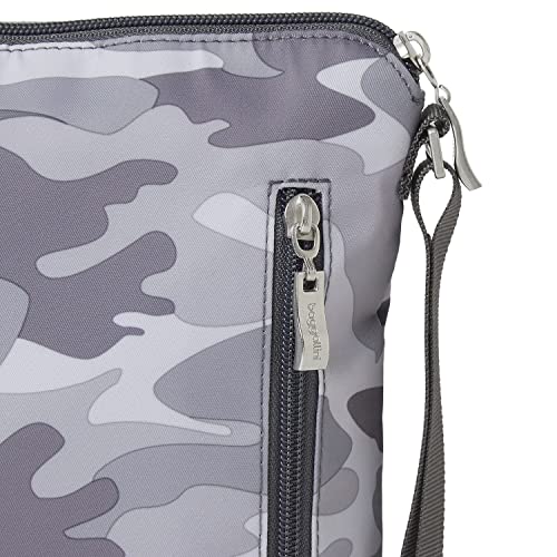 Baggallini Pocket Crossbody Bags for Women 8x8 Small Lightweight Durable Water-resistant Travel Purse W/Rfid - color: Dark Gray Camo