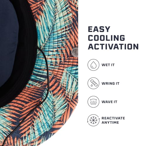 MISSION Cooling Bucket Hat - Unisex Wide-Brim Hat for Men & Women - Lightweight, Foldable & Durable - Cools Up to 2 Hours - color: Sea Palm