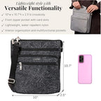 Baggallini womens Out and About Crossbody - color: Midnight Blossom Print