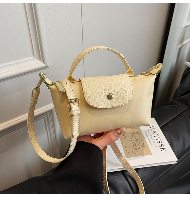 Fashion Mini Crossbody Bag, Handbags Purses with Adjustable Strap for Women, Ladies Shoulder Totes Bag - color: Yellow