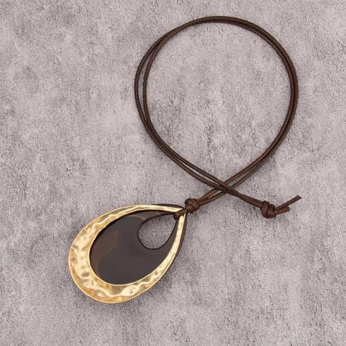 Boho Necklaces for Women Cord Necklace with Pendant Long Silver Necklace Vintage Sweater Necklace Hippie Jewelry for Women Girls Gifts - style: Large Boho Necklace