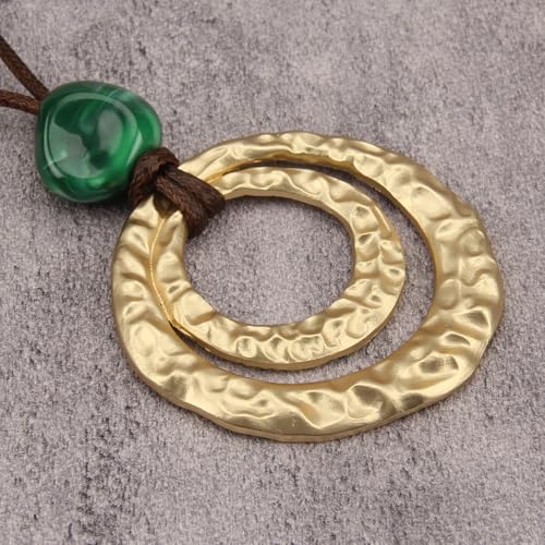 Boho Necklaces for Women Cord Necklace with Pendant Long Silver Necklace Vintage Sweater Necklace Hippie Jewelry for Women Girls Gifts - style: Boho Big Necklace