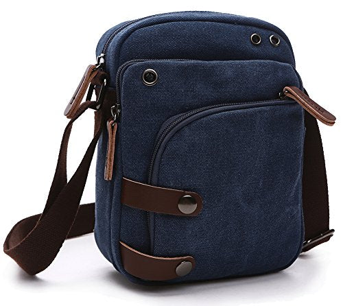 Collsants Mini Crossbody Bags for Women and Men - Small Purses and Handbags - Travel Bag - Canvas Shoulder Purse - color: Dark Blue