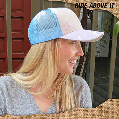 Grace Folly Beach Trucker Hats for Women- Snapback Baseball Cap for Summer - color: Classic Blue & Lavender
