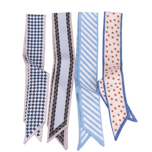 Cmonie 16Pcs Fashion Scarves for Women,Satin Head Scarf Silky Boho Scarves Scarf for Handbags Accessories (16Pcs-Mul-A)