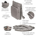 Baggallini womens Out and About Crossbody - color: Sterling Shimmer