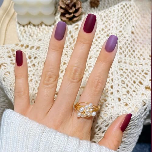 18K Gold Pearl Rings for Women Dainty Natural Freshwater Pearl Ring Gold Statement Rings Minimalist Vintage Adjustable Rings Golden Peal Engagement Ring Party Ring Pearl Jewelry for Mom Wife Lovers - color: 05-9