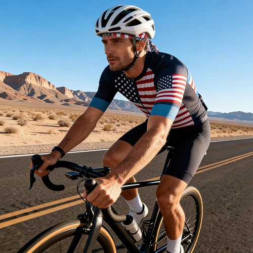 DOCILA 3 Pcs Do Rags for Men Skull Cap Bandana Hat Breathable Helmet Linner Beanie - color: Redwhiteblue