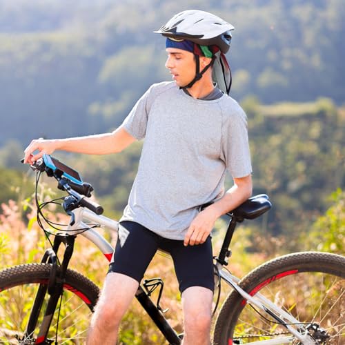 DOCILA 3 Pcs Do Rags for Men Skull Cap Bandana Hat Breathable Helmet Linner Beanie - color: Colorful