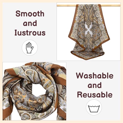 JATEBI 4 Pcs Western Cowgirl Jewelry Set for Women, Boho Turquoise Accessories with Head Scarf, Concho Belt, Necklace, Bracelet for Country Concert