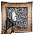 XL 43 Inch Extra Large Square Scarf Fashion Scarves Silk Feeling Hair Scarf Wrapping Scarfs Night Sleeping Headscarf - color: Ba1017