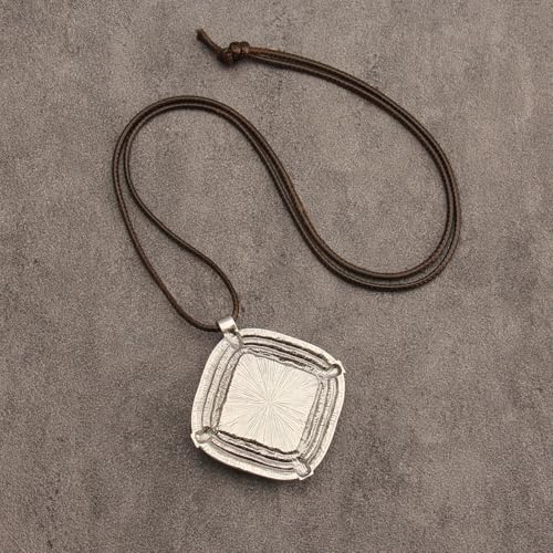 Boho Necklaces for Women Cord Necklace with Pendant Long Silver Necklace Vintage Sweater Necklace Hippie Jewelry for Women Girls Gifts - style: Blue Turquoise Necklace