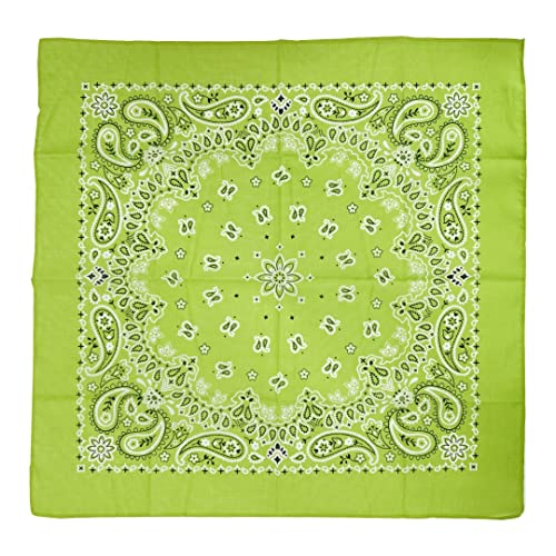 Bandanas for Women and Men，3 Pack Super Soft Thin 60s Preium Cotton 22 inch Handkerchiefs - color: 3 Pack-greenery