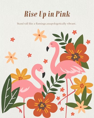 Miss Adola Canvas Tote Bag with Zipper – Cute Canvas Bags for Women Aesthetic Design Reusable Totes for Shopping Work Travel - style: Flamingo