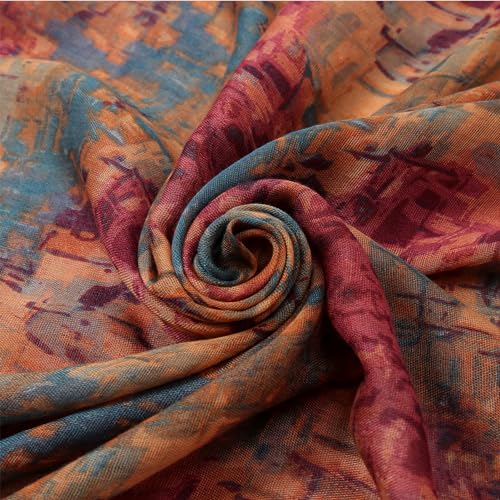 vimate Lightweight Scarf for Women Fashion Head Cover Hijab Cotton Voile Scarf Shawl Wrap for Spring Fall Winter Season - color: L1#.style 13