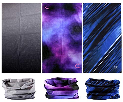 Toes Home 6PCS Outdoor Headband Elastic Seamless Bandana Neck Gaiter Scarf Sport Headwear Boho Series for Yoga Hiking - color: Multicolor