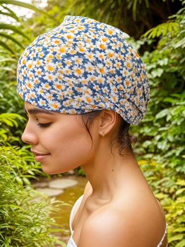 1 Pack Boho Headbands Stretch Paisley Print Bandana Headband Criss Cross Hair Bands Knotted Head Wrap Yoga Daily for Women and Girls (Daisy) - color: Daisy