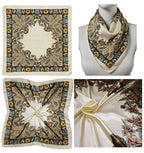 4 Pc Set Large 35 x 35 inches Satin Square Scarves Neck Hair Head Scarf Bundle - color: Set B