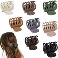 1.6" Matte Small Double Row Teeth Hair Clips for Women - Strong Hold Jaw Clamps for Thin, Fine & Thick Hair - color: Neutral Color