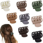 1.6" Matte Small Double Row Teeth Hair Clips for Women - Strong Hold Jaw Clamps for Thin, Fine & Thick Hair - color: Neutral Color