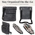 Baggallini womens Out and About Crossbody - color: Midnight Blossom Print