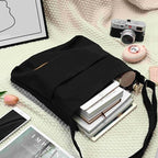 COOLOME Canvas Tote Bag for Women - Crossbody, Shoulder, Travel & Beach Bag - color: Blackp