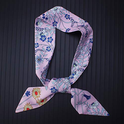 4pcs Bright Flowers Bag Handbag Handle Ribbon Scarf Hair Head Band Neck Neckerchief Scarf Fashion Gifts