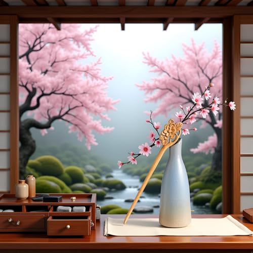 Handmade Ancient Chinese Japanese Wood Hair Sticks Chopsticks Wooden Vintage Retro Carved Long Fork Pen Shawl Pins Sticks Hairpins Clips Barrettes, Hair Accessories