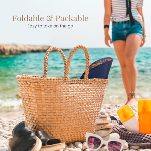 Sun Hats for Women, Wide Brim Beach Hats UV Protection, Packable Visor Ponytail Sunhat for Summer - color: Blue